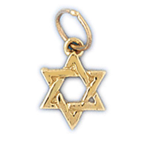 Star of David Charm Pendant 14k Gold