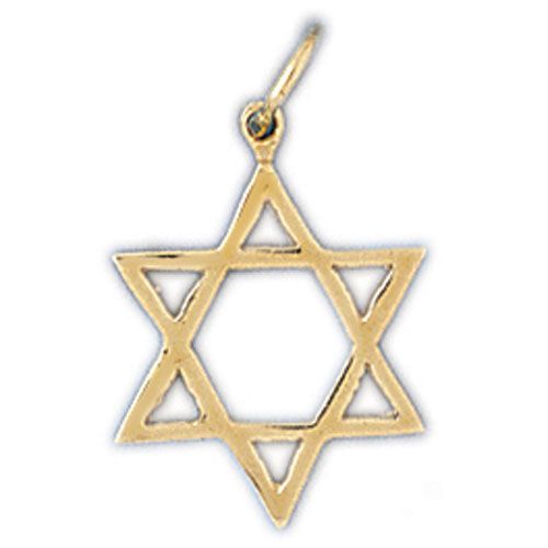 Star of David Charm Pendant 14k Gold