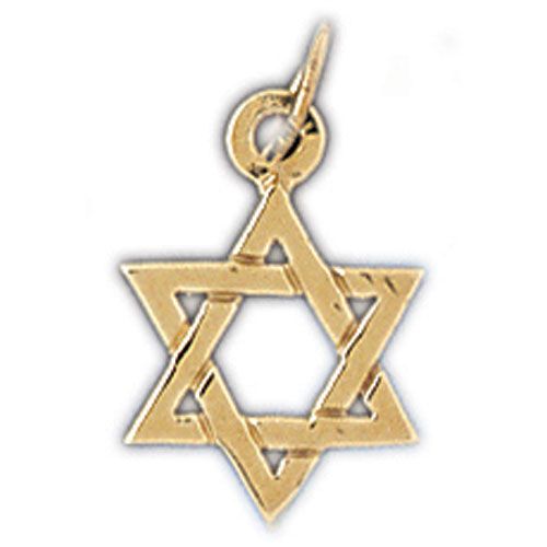 Star of David Charm Pendant 14k Gold