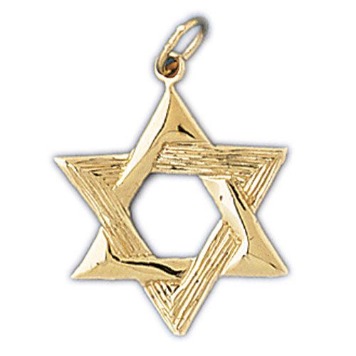 Star of David Charm Pendant 14k Gold
