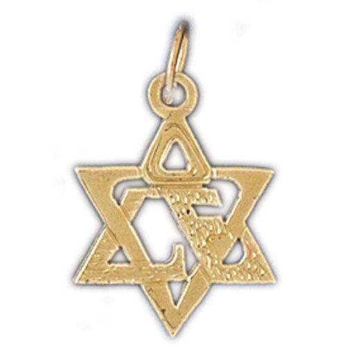 Star of David Charm Pendant 14k Gold