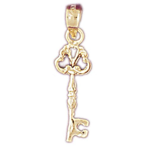 Gold Key Lock Charms Pendants