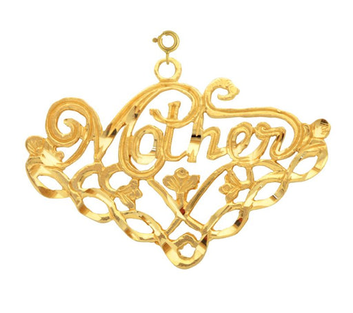 Mother Charm Pendant 14k Gold