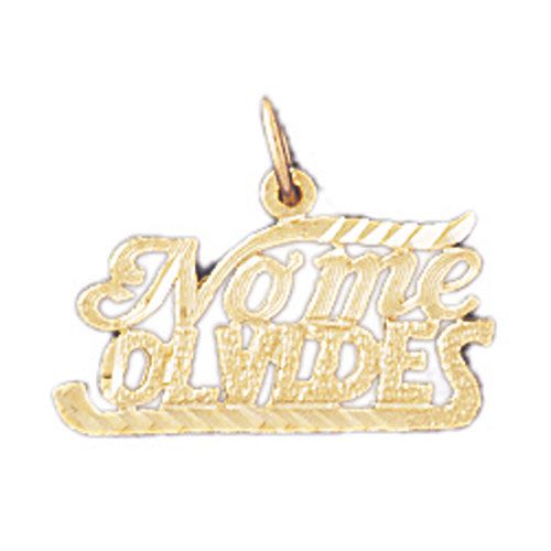 No Me Olvides Charm Pendant 14k Gold