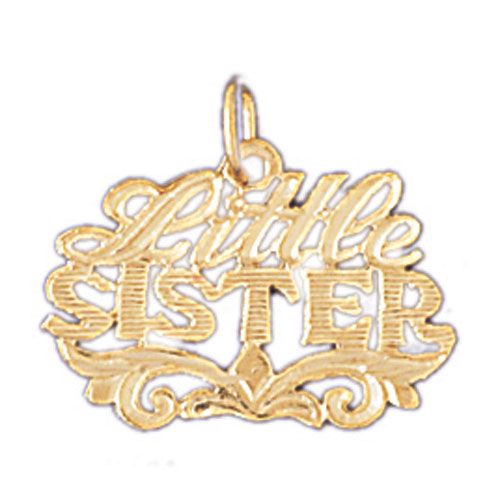 Little Sister Charm Pendant 14k Gold