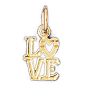 Love Charm Pendant 14k Gold