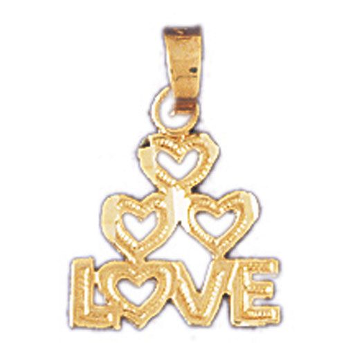 Love Charm Pendant 14k Gold