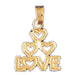 Love Charm Pendant 14k Gold
