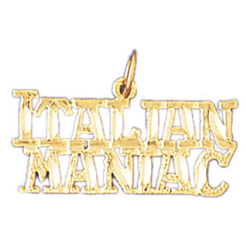 Italian Maniac Charm Pendant 14k Gold