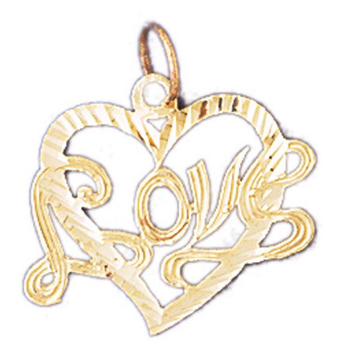 Love Charm Pendant 14k Gold