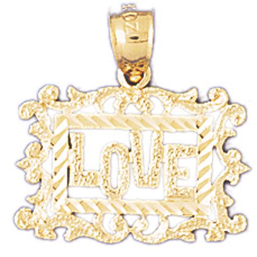 Love Charm Pendant 14k Gold