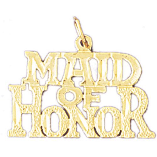 Maid Of Honor Charm Pendant 14k Gold