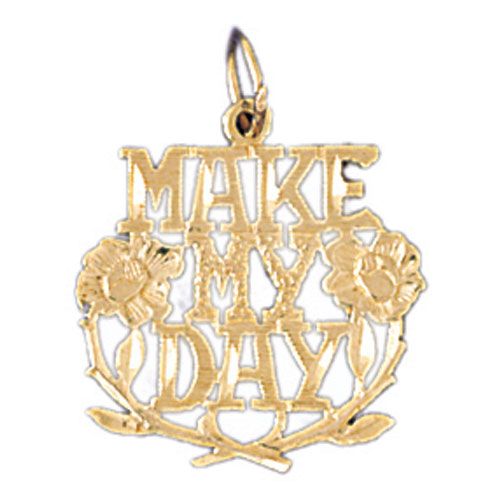 Make My Day Charm Pendant 14k Gold