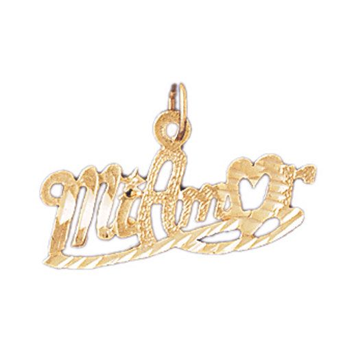 Mi Amor Charm Pendant 14k Gold