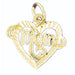 Mom Charm Pendant 14k Gold