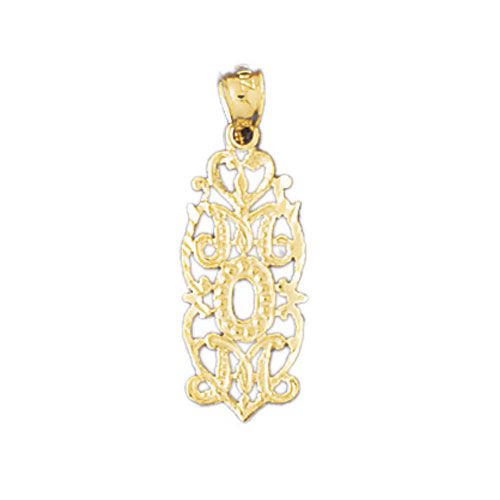 Mom Charm Pendant 14k Gold