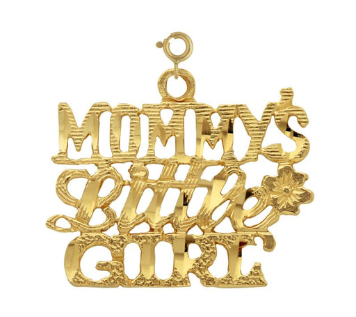 Mommy's Little Girl Charm Pendant 14k Gold