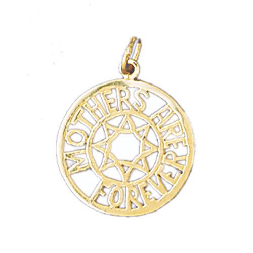 Mothers Are Forever Charm Pendant 14k Gold