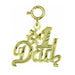 Number One Dad Charm Pendant 14k Gold