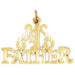 Number One Father Charm Pendant 14k Gold