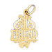 Number One Friend Charm Pendant 14k Gold