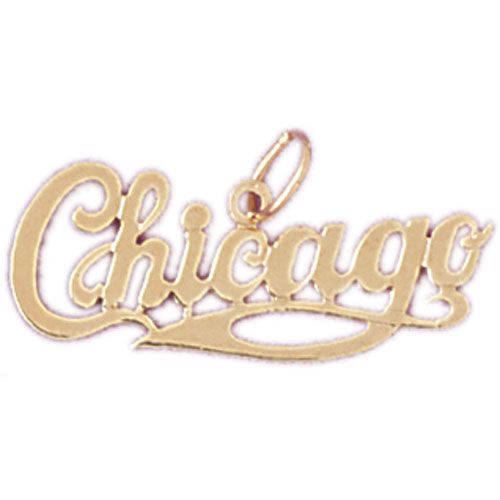 Chicago Charm Pendant 14k Gold