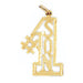 Number One Son Charm Pendant 14k Gold