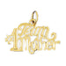 Number One Team Mother Charm Pendant 14k Gold