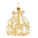 Number One Uncle Charm Pendant 14k Gold
