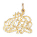 Number One Wife Charm Pendant 14k Gold