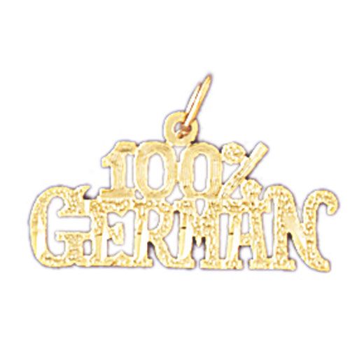 One Hundred Per Cent German Charm Pendant 14k Gold