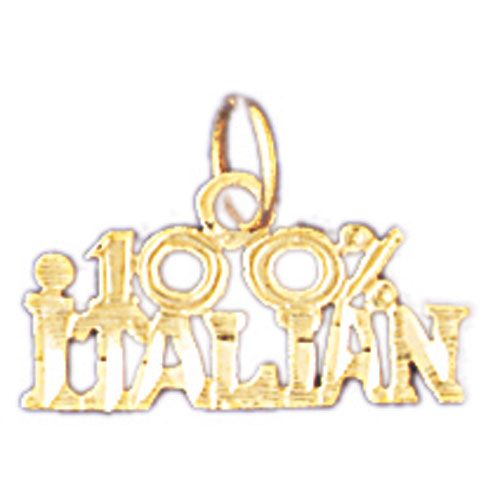 One Hundred Per Cent Italian Charm Pendant 14k Gold
