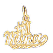 Number One Nana Charm Pendant 14k Gold