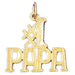 Number One Papa Charm Pendant 14k Gold