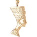 Egyptian Cleopatra Charm Pendant 14k Gold