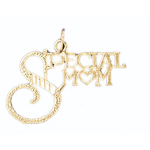 Special Mom Charm Pendant 14k Gold