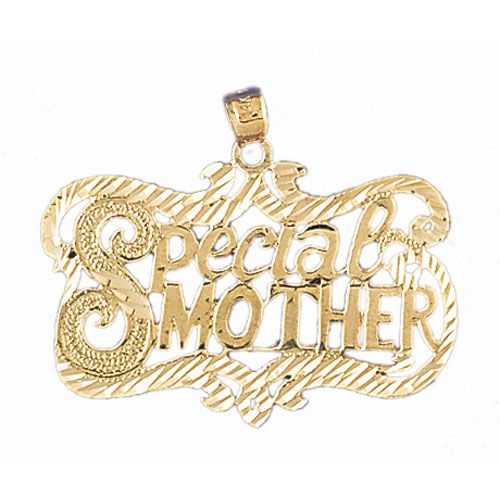 Special Mother Charm Pendant 14k Gold