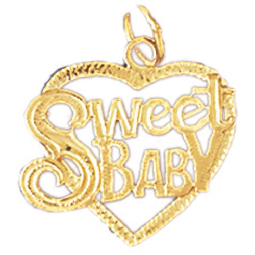Sweet Baby Charm Pendant 14k Gold
