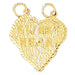 Sweet Heart Charm Pendant 14k Gold