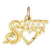 Sweet Heart Charm Pendant 14k Gold
