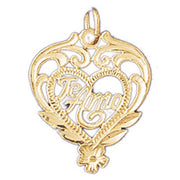 Te Amo Charm Pendant 14k Gold