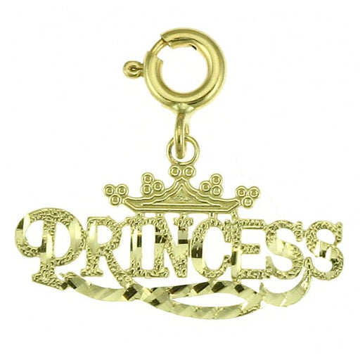 Princess Charm Pendant 14k Gold