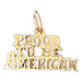 Proud To Be American Charm Pendant 14k Gold