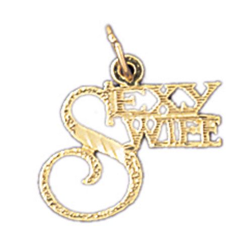 Sexy Wife Charm Pendant 14k Gold