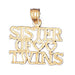 Sister Of Twins Charm Pendant 14k Gold
