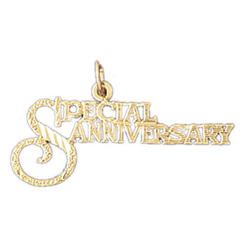 Special Anniversary Charm Pendant 14k Gold