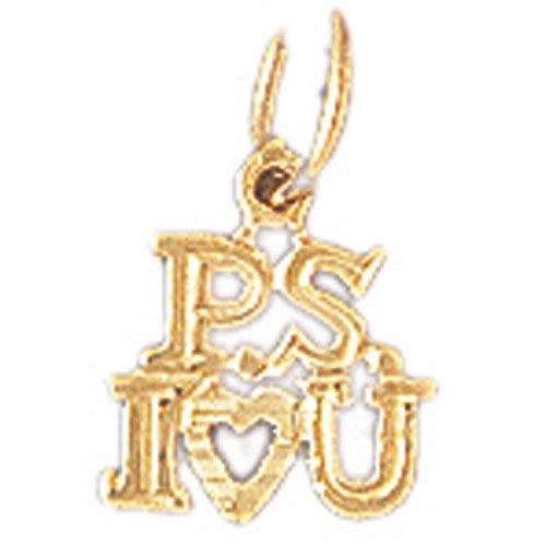 P.S. I Love You Charm Pendant 14k Gold