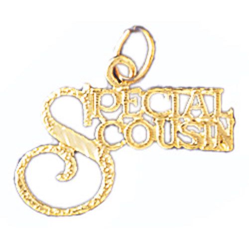 Special Cousin Charm Pendant 14k Gold