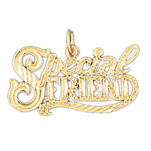 Special Friend Charm Pendant 14k Gold