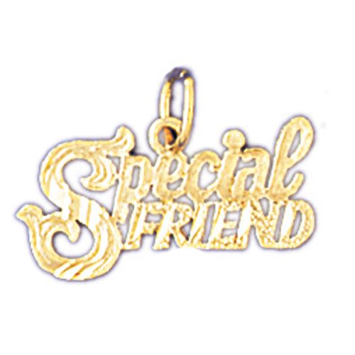 Special Friend Charm Pendant 14k Gold